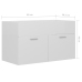 Armario para lavabo contrachapada blanco brillo 80x38,5x46 cm