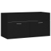 Armario para lavabo madera contrachapada negro 90x38,5x46 cm