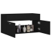 Armario para lavabo madera contrachapada negro 90x38,5x46 cm