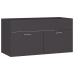 Armario para lavabo madera contrachapada gris 90x38,5x46 cm