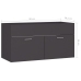 Armario para lavabo madera contrachapada gris 90x38,5x46 cm