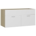 Armario para lavabo contrachapada blanco roble 90x38,5x46 cm