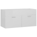 Armario para lavabo contrachapada blanco brillo 90x38,5x46 cm