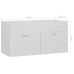 Armario para lavabo contrachapada blanco brillo 90x38,5x46 cm