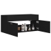 Armario para lavabo madera contrachapada negro 100x38,5x46 cm