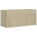 Armario para lavabo contrachapada color roble 100x38,5x46 cm