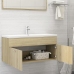 Armario para lavabo contrachapada color roble 100x38,5x46 cm