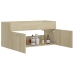 Armario para lavabo contrachapada color roble 100x38,5x46 cm