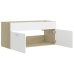 Armario para lavabo contrachapada blanco roble 100x38,5x46 cm