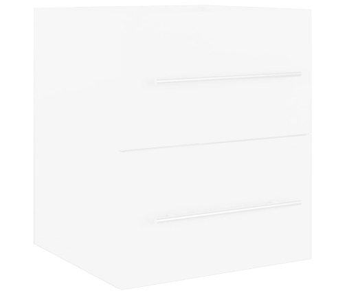 Armario para lavabo madera contrachapada blanco 41x38,5x48 cm