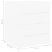 Armario para lavabo madera contrachapada blanco 41x38,5x48 cm