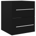 Armario para lavabo madera contrachapada negro 41x38,5x48 cm