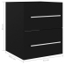 Armario para lavabo madera contrachapada negro 41x38,5x48 cm