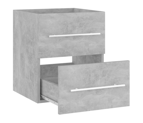 Armario para lavabo madera contrachapada gris 41x38,5x48 cm