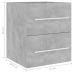 Armario para lavabo madera contrachapada gris 41x38,5x48 cm