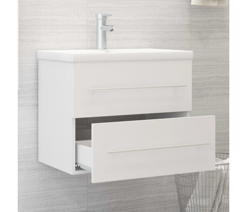 Mueble de lavabo madera de ingeniería blanco 60x38,5x48 cm