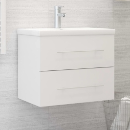 Mueble de lavabo madera de ingeniería blanco 60x38,5x48 cm