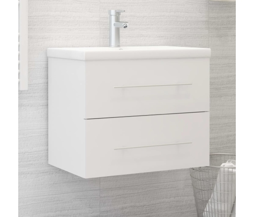 Mueble de lavabo madera de ingeniería blanco 60x38,5x48 cm