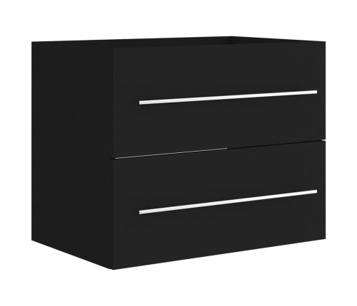 Mueble de lavabo madera de ingeniería negro 60x38,5x48 cm