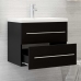 Mueble de lavabo madera de ingeniería negro 60x38,5x48 cm