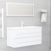 Armario para lavabo madera contrachapada blanco 100x38,5x48 cm