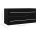 Armario para lavabo madera contrachapada negro 100x38,5x48 cm