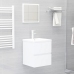 Armario para lavabo madera contrachapada blanco 41x38,5x45 cm