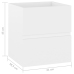 Armario para lavabo madera contrachapada blanco 41x38,5x45 cm