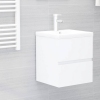 Armario para lavabo madera contrachapada blanco 41x38,5x45 cm