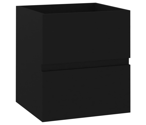 Armario para lavabo madera de ingeniería negro 41x38,5x45 cm