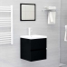 Armario para lavabo madera de ingeniería negro 41x38,5x45 cm