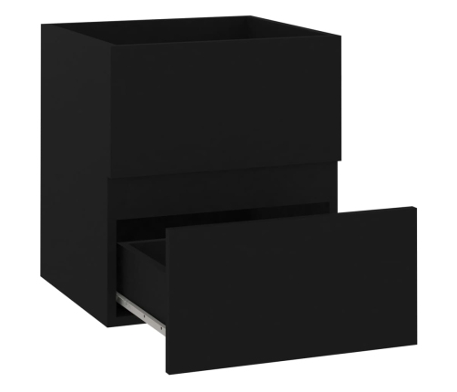 Armario para lavabo madera de ingeniería negro 41x38,5x45 cm