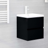 Armario para lavabo madera de ingeniería negro 41x38,5x45 cm