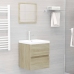 Armario de lavabo madera ingeniería roble Sonoma 41x38,5x45 cm