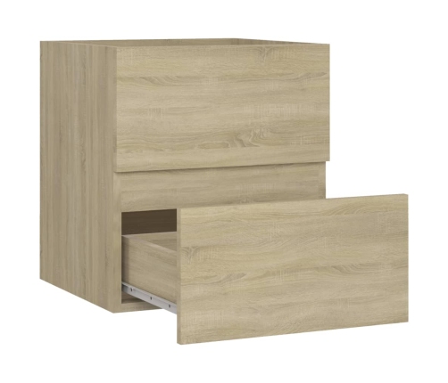 Armario de lavabo madera ingeniería roble Sonoma 41x38,5x45 cm