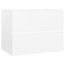 Armario para lavabo madera contrachapada blanco 60x38,5x45 cm