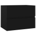 Armario para lavabo madera contrachapada negro 60x38,5x45 cm