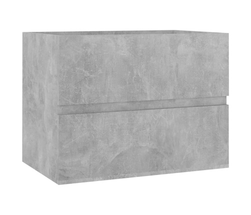 Armario de lavabo contrachapada gris hormigón 60x38,5x45 cm