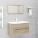 Armario lavabo madera contrachapada roble Sonoma 80x38,5x45cm