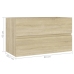 Armario lavabo madera contrachapada roble Sonoma 80x38,5x45cm