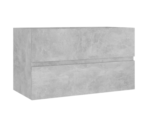 vi Mueble de lavabo madera ingeniería gris hormigón 80x38,5x45cm