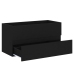 Armario para lavabo madera contrachapada negro 90x38,5x45 cm