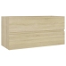 Armario lavabo madera contrachapada roble Sonoma 90x38,5x45 cm