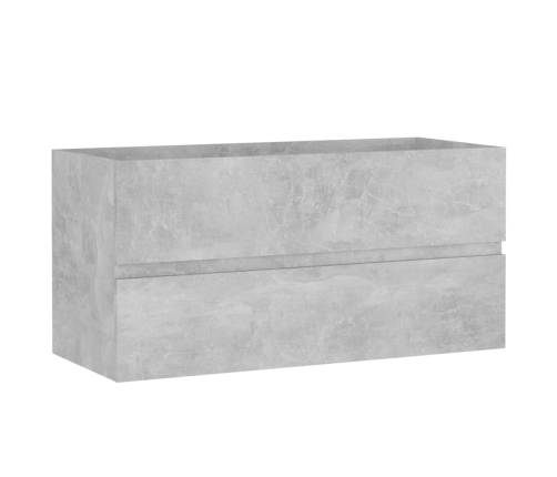 Armario para lavabo contrachapada gris hormigón 90x38,5x45 cm