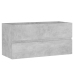 Armario para lavabo contrachapada gris hormigón 90x38,5x45 cm