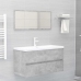 Armario para lavabo contrachapada gris hormigón 90x38,5x45 cm