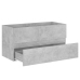 Armario para lavabo contrachapada gris hormigón 90x38,5x45 cm