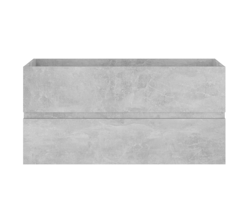 Armario para lavabo contrachapada gris hormigón 90x38,5x45 cm