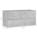 Armario para lavabo contrachapada gris hormigón 90x38,5x45 cm