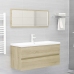 Mueble lavabo madera contrachapada roble Sonoma 100x38,5x45 cm